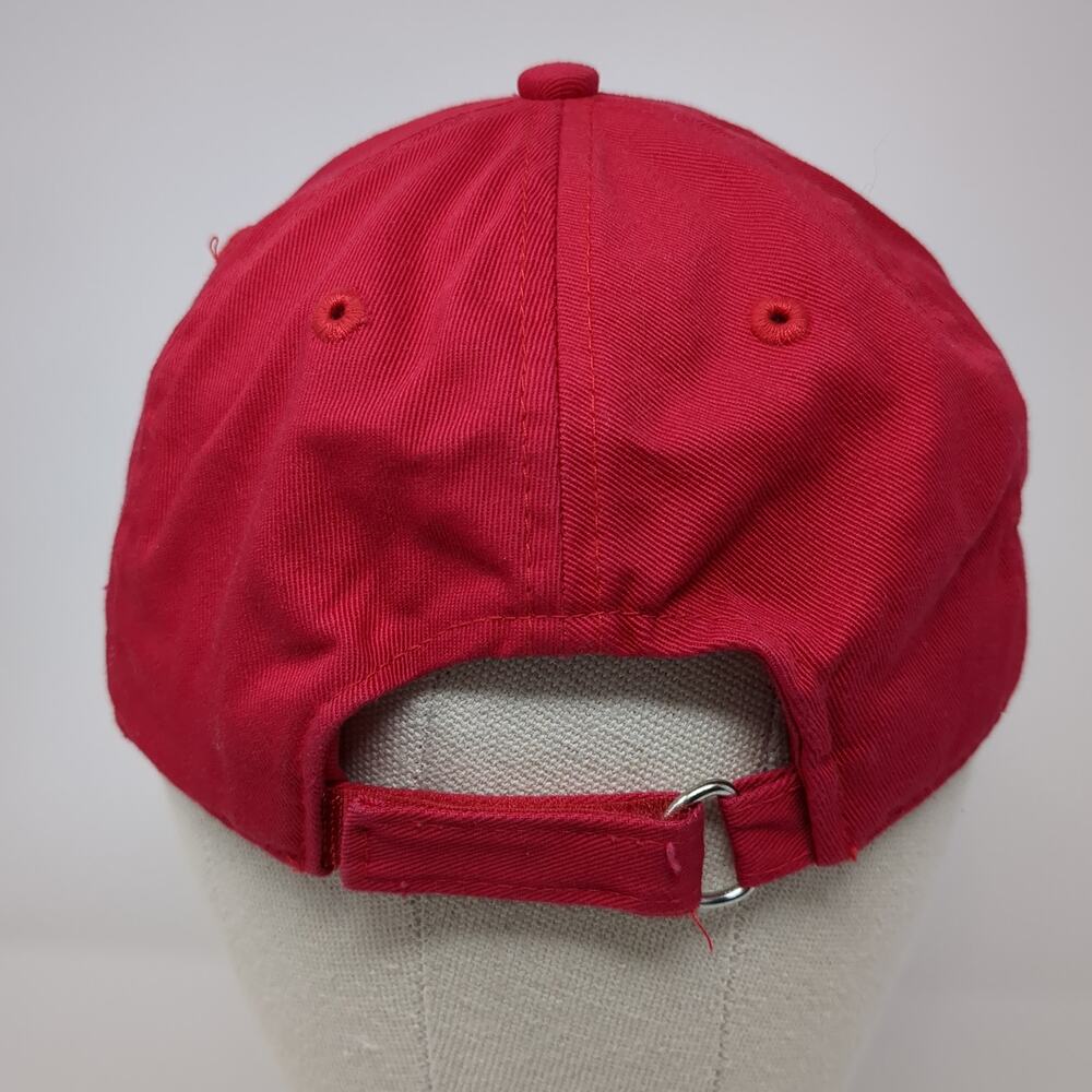 Hattitude Strapback Hat Solid Red One Size Adjustable Embroidered View 6